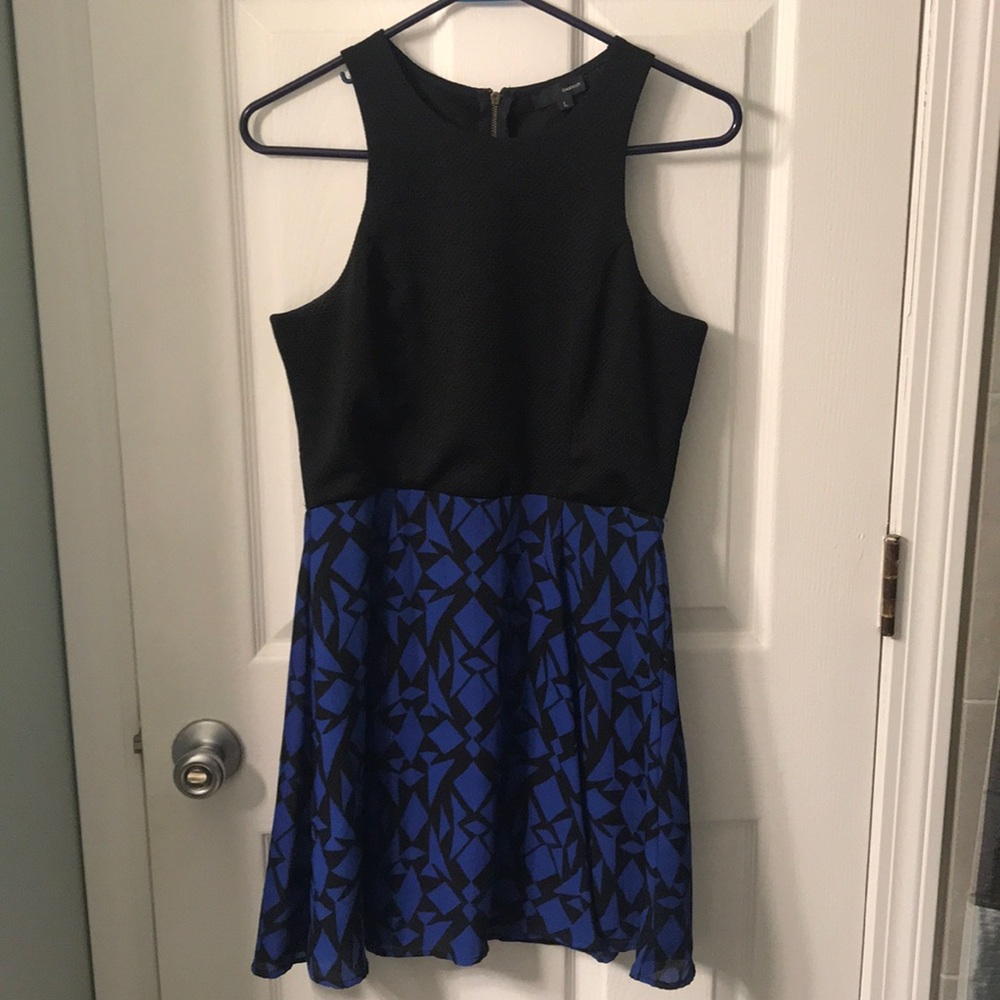 Black & blue dress